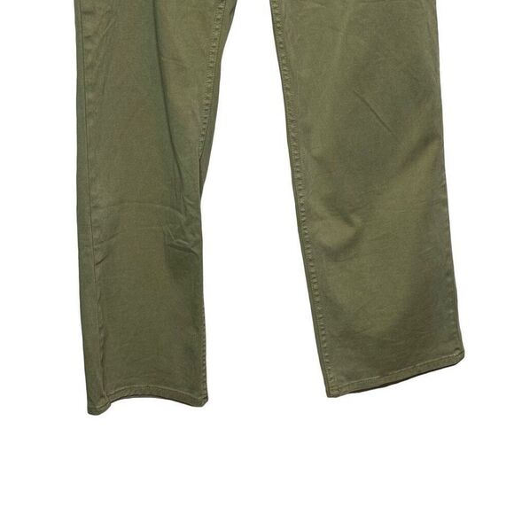 Hudson remi high rise paperbag straight leg pants in olive green size 30 - Picture 5 of 16